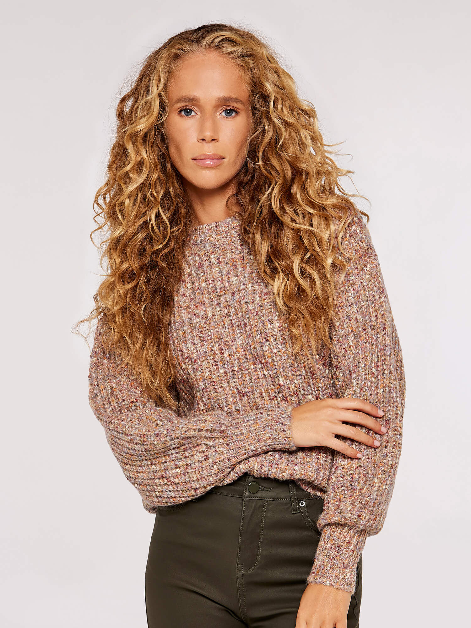 Pink ribbed jumper hot sale