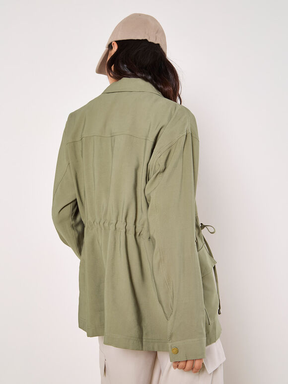 Cargo Pocket Lightweight Jacket, Khaki, large