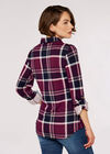 Classic Check Print Shirt, Red, large