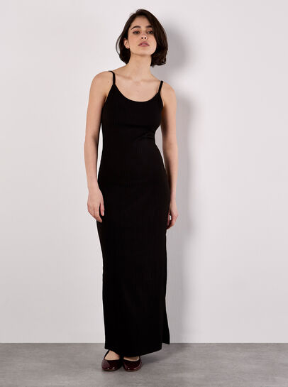 Ribbed Jersey Maxi Dress
