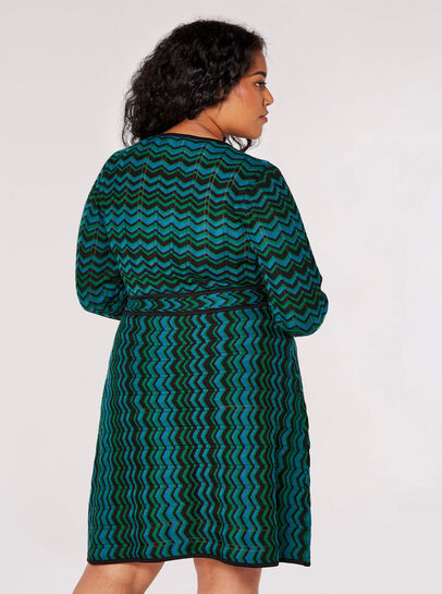 Curve Chevron Wrap Mini Dress