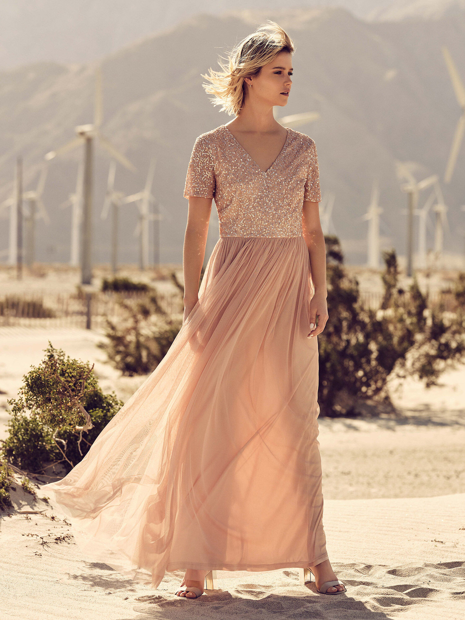 Sequin tulle maxi best sale dress