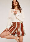 Abstract Striped Shorts, Rust, large