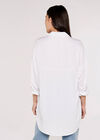 Chevron Jacquard Shirt, White, large