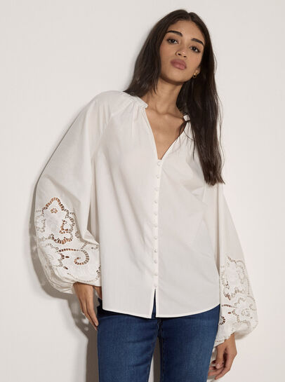 Cotton Cut-Out Blouse