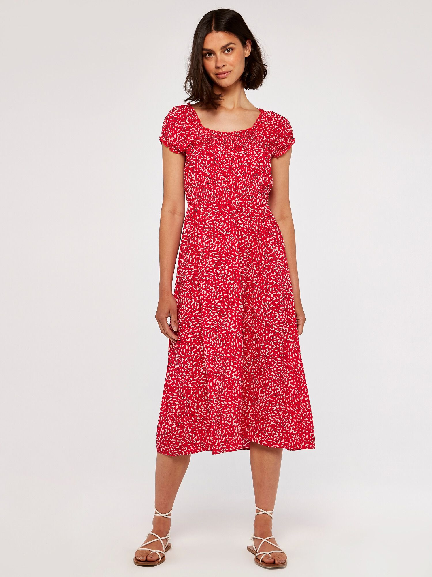 Apricot red dress outlet