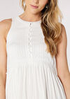 Boho Tiered Mini Dress, White, large