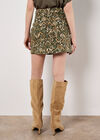 Ikat Denim Mini Skirt, Khaki, large