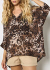 Leopard Kaftan Top, Stone, large
