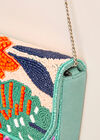 Tropical Beaded Bag, Blue, large