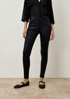 Sparkle Stretch Skinny Fit Jeans, Black, large
