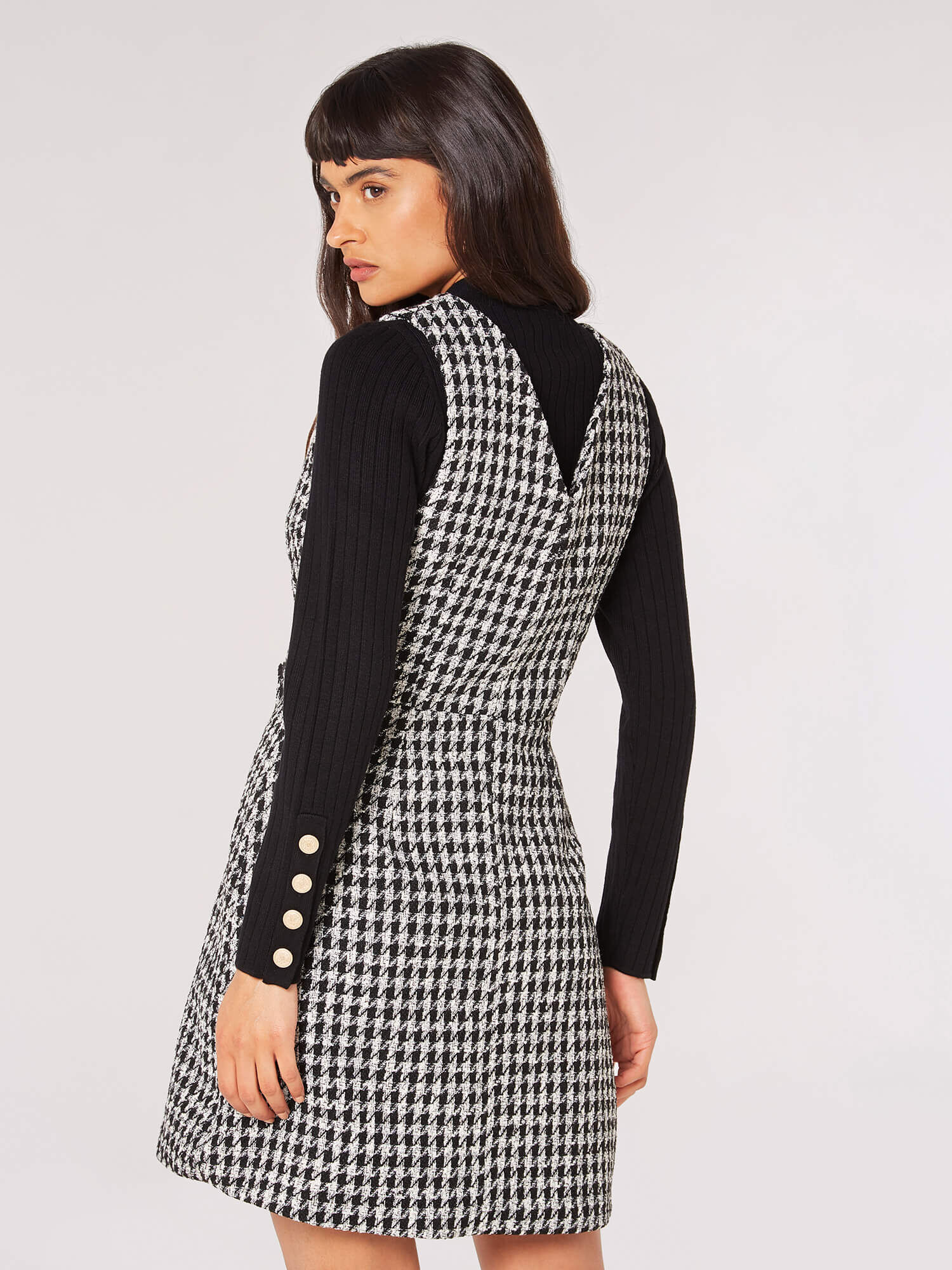 Black and white pinafore cheap