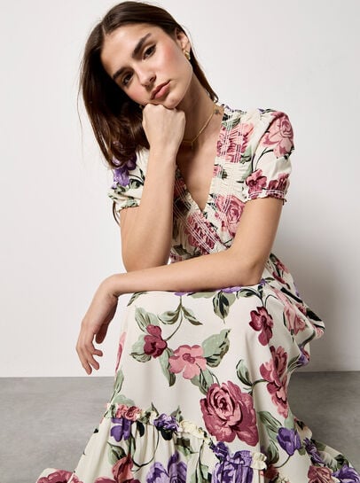 Chloe Floral Wrap Maxi Dress