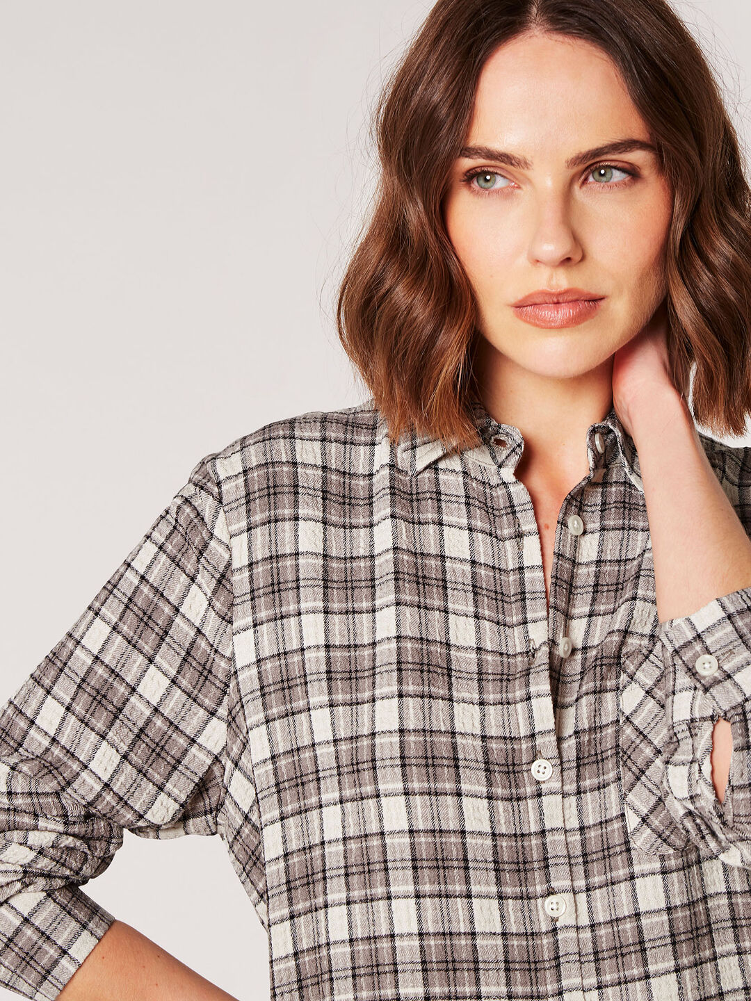 Image of Textured Check Shirt