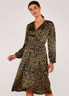 Brush Stroke Geo Dress, Stone, large