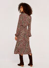 Paisley Midi Dress, Burgundy, large