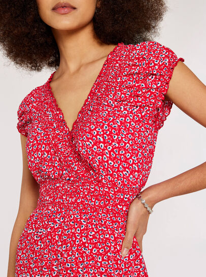 Ditsy Smock Maxi Dress