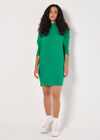 Soft Touch Cocoon Mini Dress, Green, large