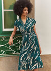 Swirl Shirt Midi Dress, Green, large