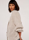 V-Neck Cardigan, Stone, large