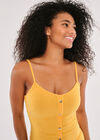 Ribbed Cami Midi Dress, Mustard, large