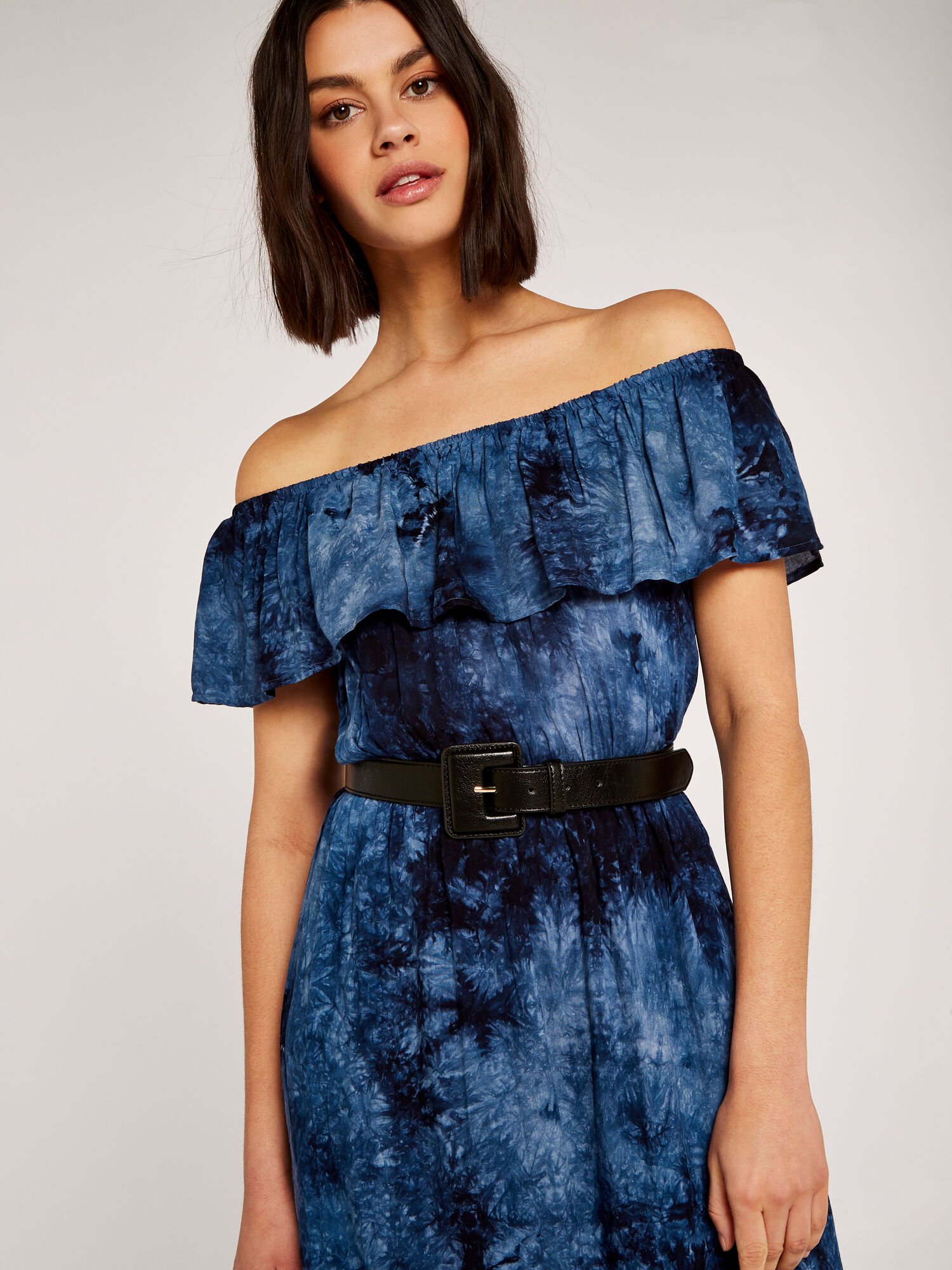 Tie dye off the shoulder dress 2025