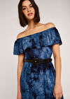 Bardot Tie Dye Maxi Dress, Navy, large