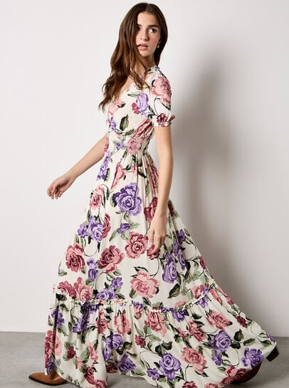 Chloe Floral Wrap Maxi Dress