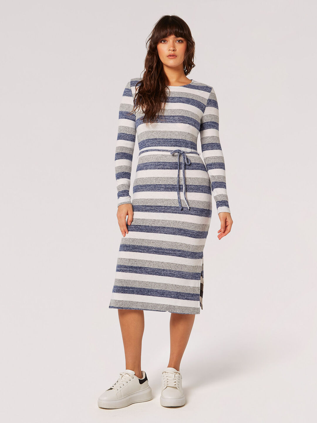 Image of Soft Touch Stripe Midi Dress