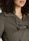 Khaki Classic Tie Waist Trench Coat, Khaki, large