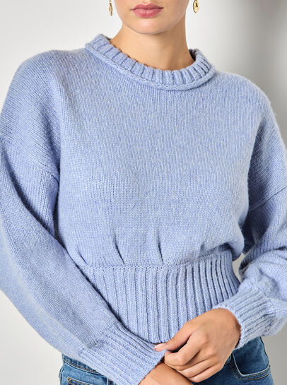 Pleat Detail Crop Jumper