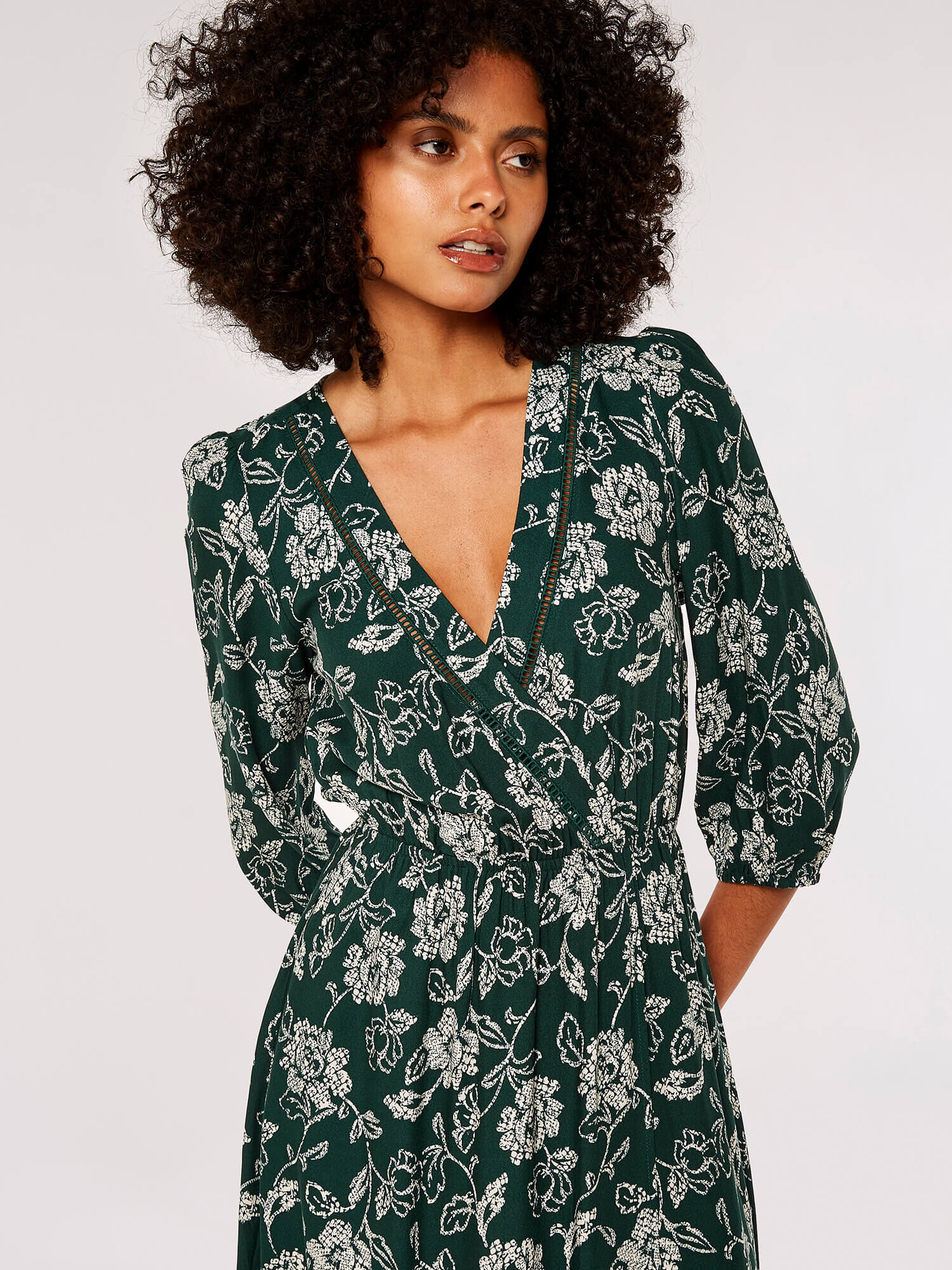 Floral print 2025 wrap maxi dress