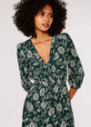 Floral Print Wrap Maxi Dress
, Green, large