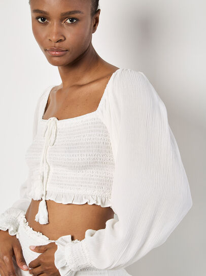 Smocked Crop Top