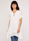 Button Detail Tunic, Cream, large