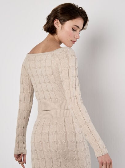 Cable Knit Cropped Jumper