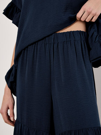 Wide Leg Tiered Trousers