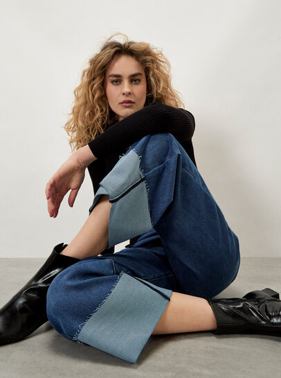 Ikeda Wide Leg Cropped Jeans