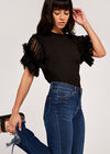 Sofia Frayed Hem Mid Rise Jean, Blue, large