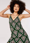 Granny Crochet Mini Dress, Green, large