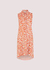 Cheetah Print  Mini Dress, Coral, large