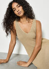 Gold Shimmer Knitted Maxi Dress, Gold, large