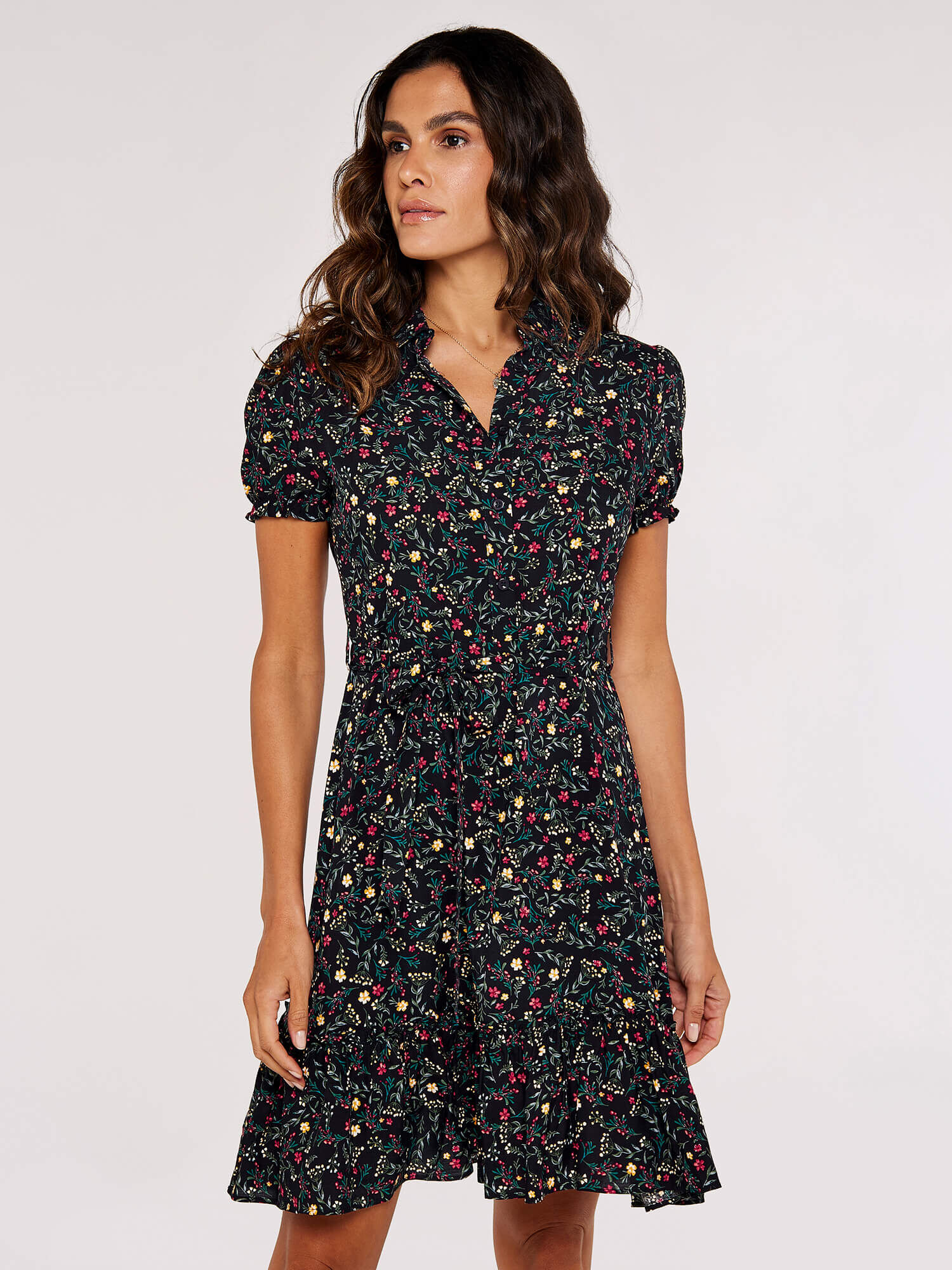 Apricot shirt dress deals