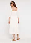 Dobby  Smock Midi  Dress, Cream, large