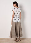 Elephant Print Slub T-Shirt, Navy, large