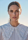 Broidery Lace Collar, White, large