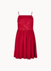 Eyelash Embroidered Cami Mini Dress, Red, large