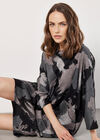 Paint Splash Cocoon Midi Dress, Grey, large