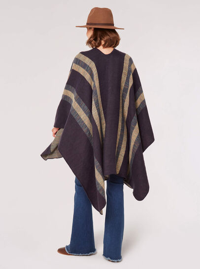 Bold Stripe Blanket Cape