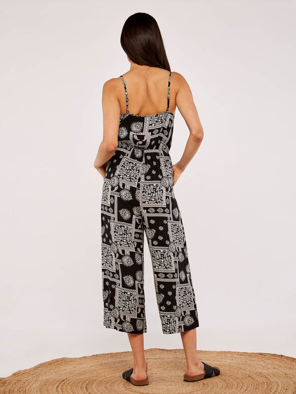 Vintage Patchwork Jumpsuit, Black, large